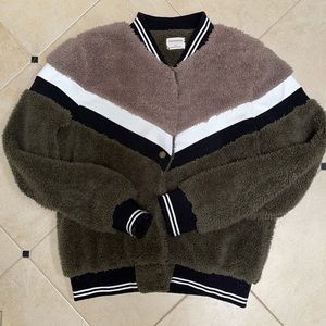 LAST CHANCE SALE! Sporty tri-color teddy bear jacket